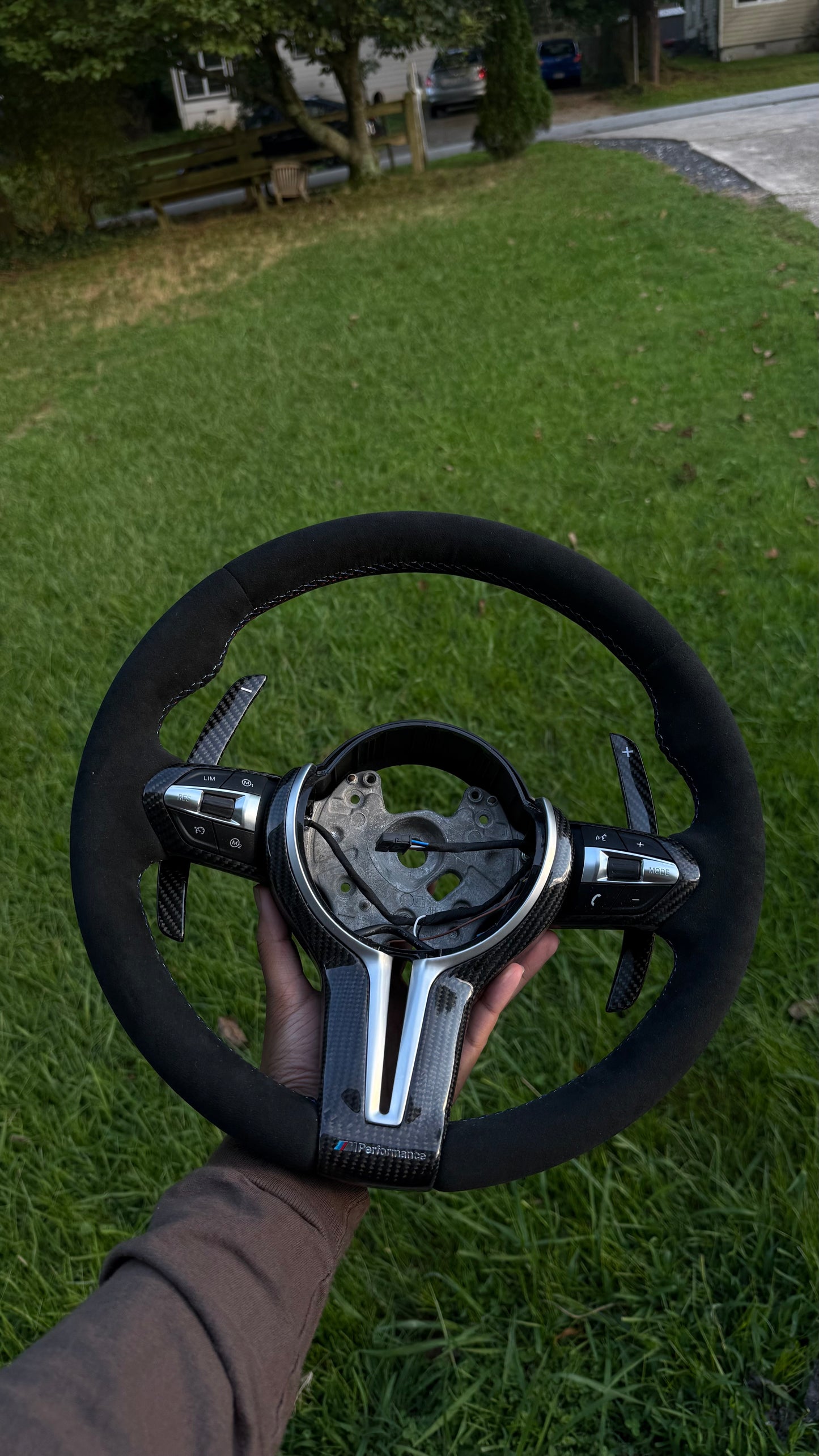 BMW F8X Custom Carbon Fiber Steering Wheel with Carbon Buttons, Trim & Paddles