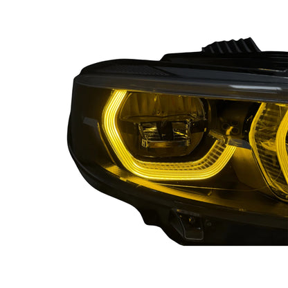 IKON V3 Style White/Yellow/Amber DRL Switchback Headlights for BMW F32/F80/F82 4-Series M3/M4