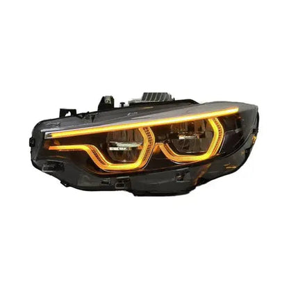 IKON V3 Style White/Yellow/Amber DRL Switchback Headlights for BMW F32/F80/F82 4-Series M3/M4
