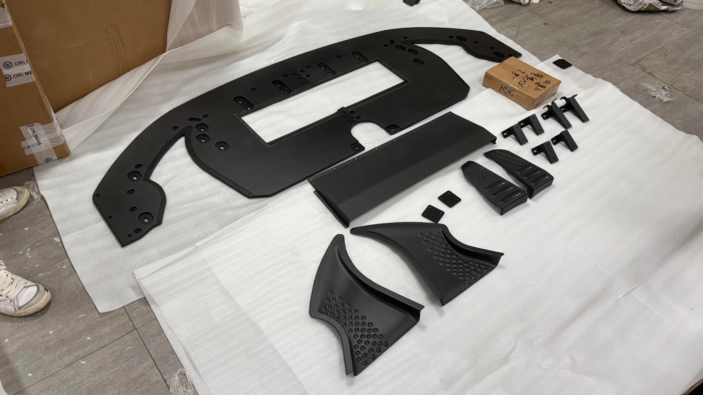 BMW M2 G87 Verus Style Chassis Mounted Splitter + Wing