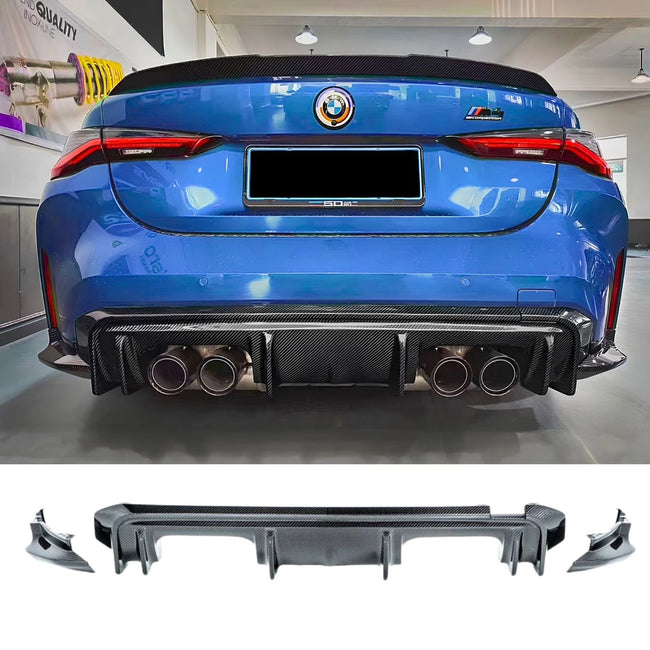 BMW G80 M3 / G82 M4 3D-Style Dry Carbon Rear Diffuser + OEM-Style Extensions – Atlanta Pickup