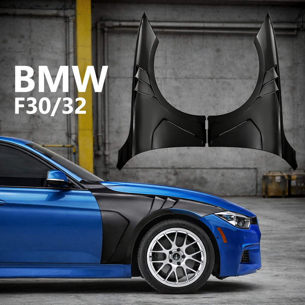 BMW F30/F32 4 Series and 3 series Carbon Fiber fenders!