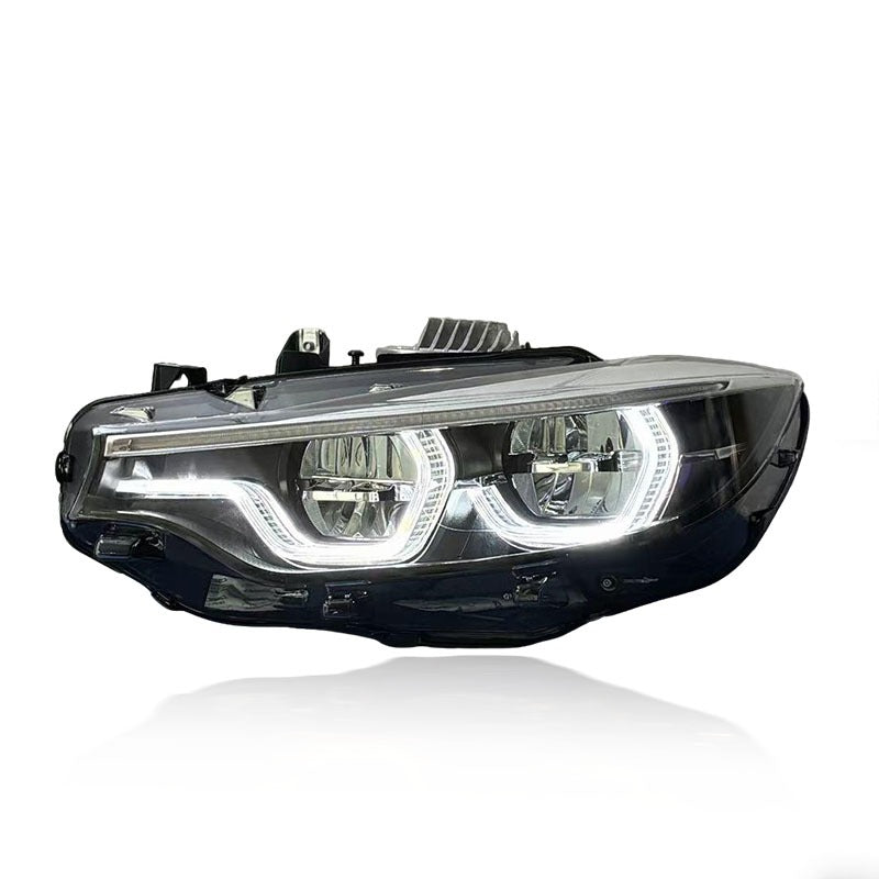 BMW 4 Series M3 M4 LCI Ikon V4 Blackline RGB Color Changing Headlights: 2015-2020