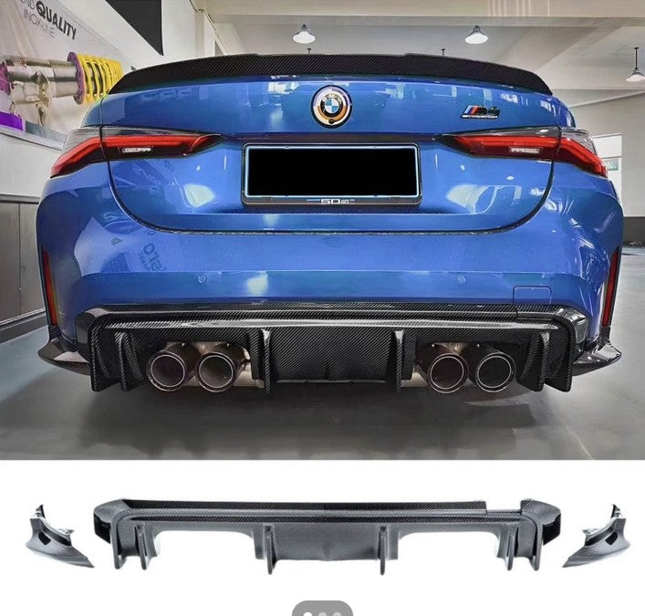 G80 M3 G82 M4 3D style dry carbon rear diffuser kit